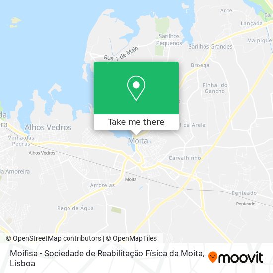 Moifisa - Sociedade de Reabilitação Física da Moita mapa