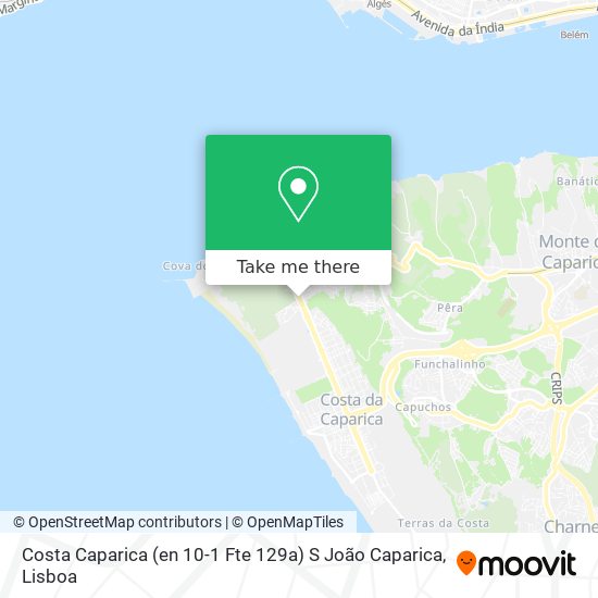 Costa Caparica (en 10-1 Fte 129a) S João Caparica map