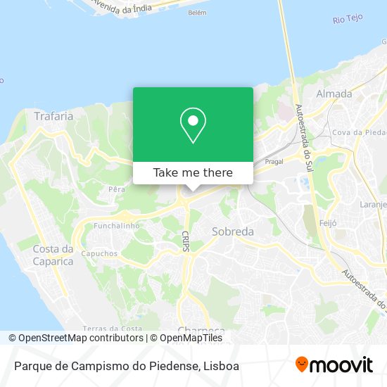 Parque de Campismo do Piedense mapa