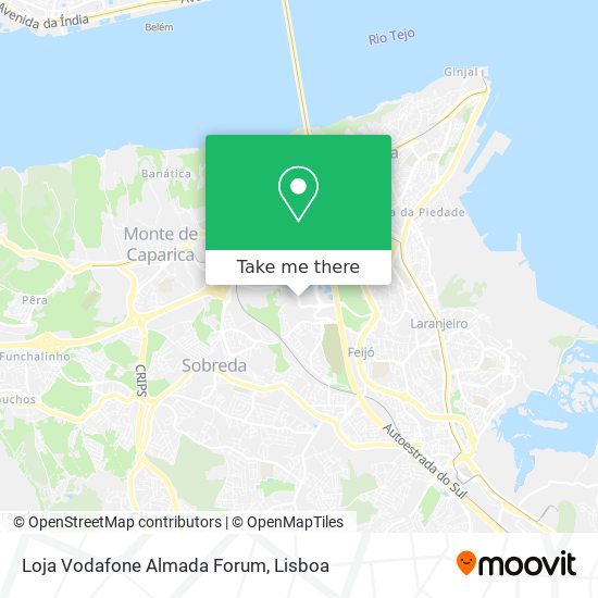 Loja Vodafone Almada Forum map