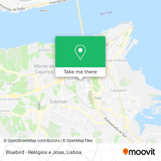 Bluebird - Relógios e Joias map