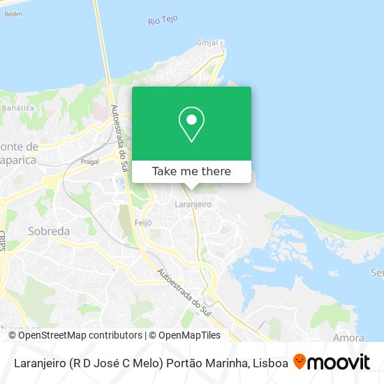 Laranjeiro (R D José C Melo) Portão Marinha mapa