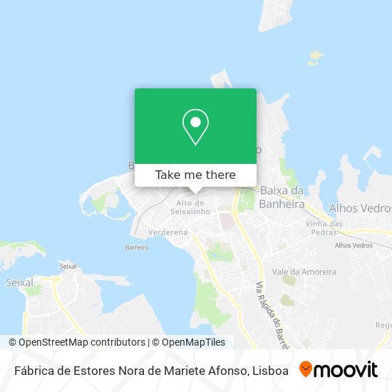 Fábrica de Estores Nora de Mariete Afonso mapa