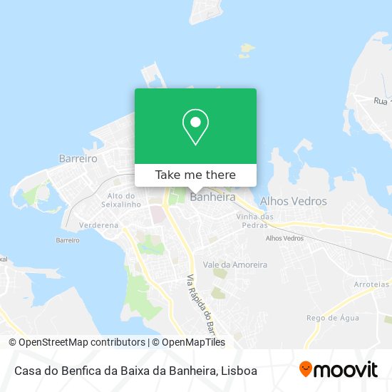Casa do Benfica da Baixa da Banheira mapa