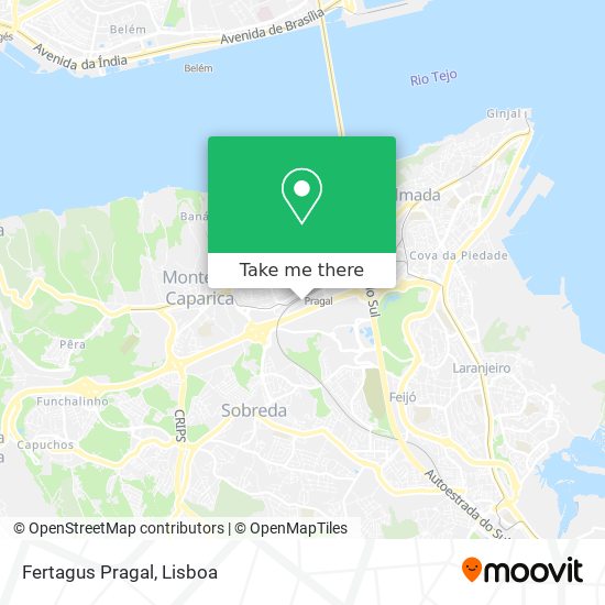 Fertagus Pragal mapa