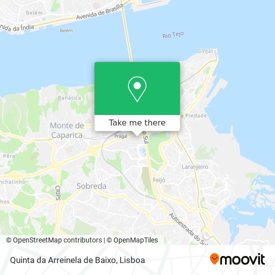 Quinta da Arreinela de Baixo map