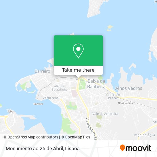 Monumento ao 25 de Abril mapa
