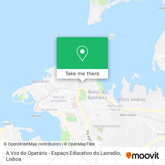 A Voz do Operário - Espaço Educativo do Lavradio mapa