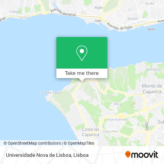 Universidade Nova de Lisboa map