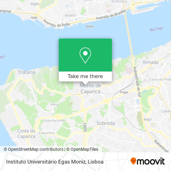 Instituto Universitário Egas Moniz mapa