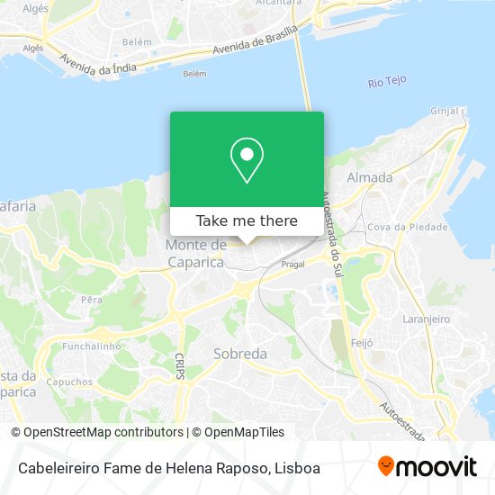 Cabeleireiro Fame de Helena Raposo mapa