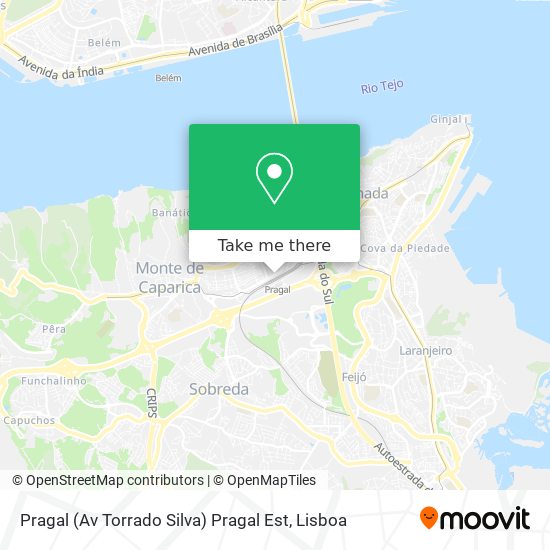Pragal (Av Torrado Silva) Pragal Est mapa