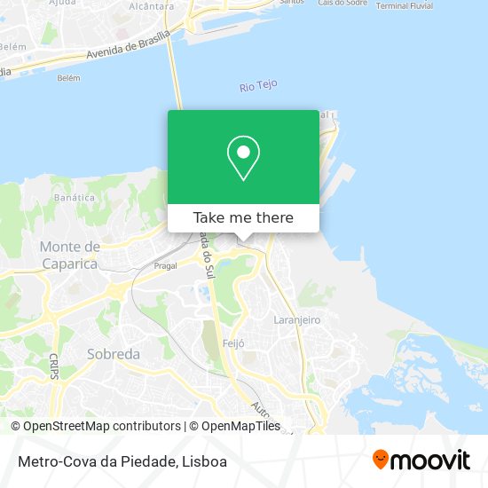 Metro-Cova da Piedade mapa