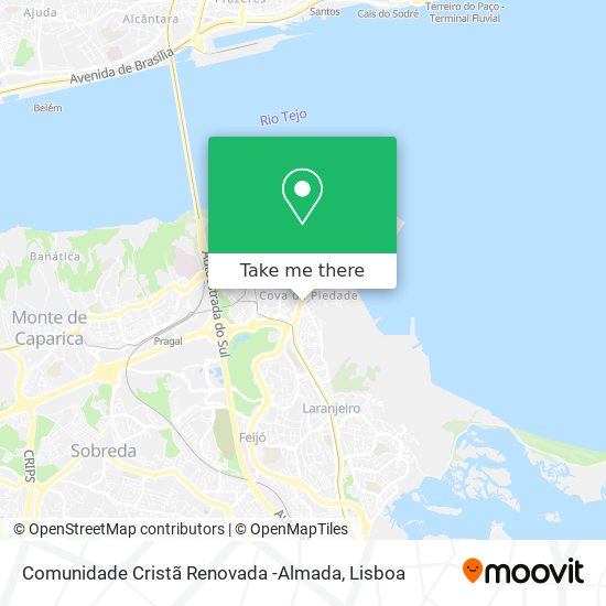 Comunidade Cristã Renovada -Almada map