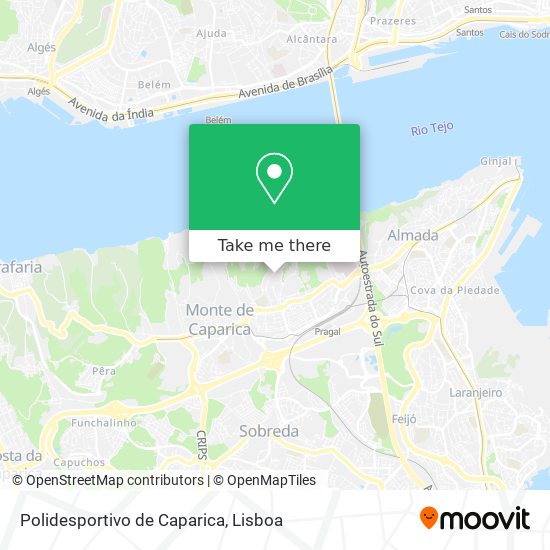 Polidesportivo de Caparica mapa