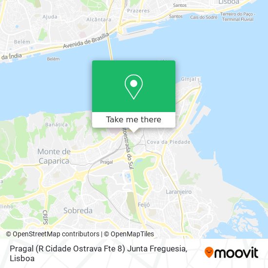Pragal (R Cidade Ostrava Fte 8) Junta Freguesia map