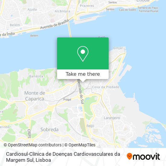 Cardiosul-Clínica de Doenças Cardiovasculares da Margem Sul map
