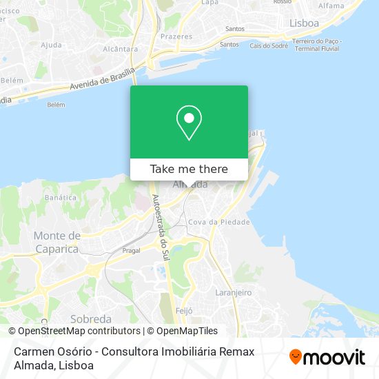 Carmen Osório - Consultora Imobiliária Remax Almada mapa