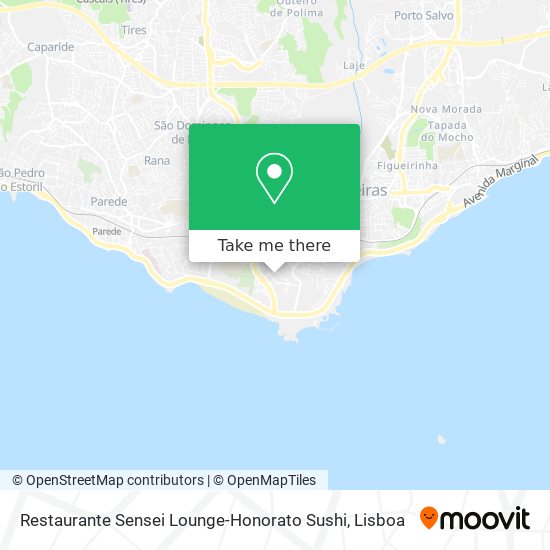 Restaurante Sensei Lounge-Honorato Sushi mapa