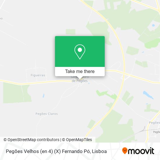 Pegões Velhos (en 4) (X) Fernando Pó mapa