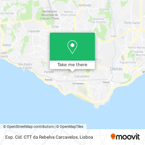 Esp. Cid. CTT da Rebelva Carcavelos mapa