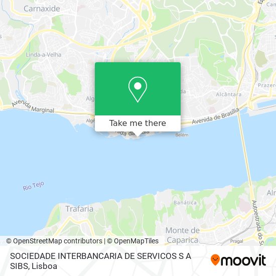 SOCIEDADE INTERBANCARIA DE SERVICOS S A SIBS mapa