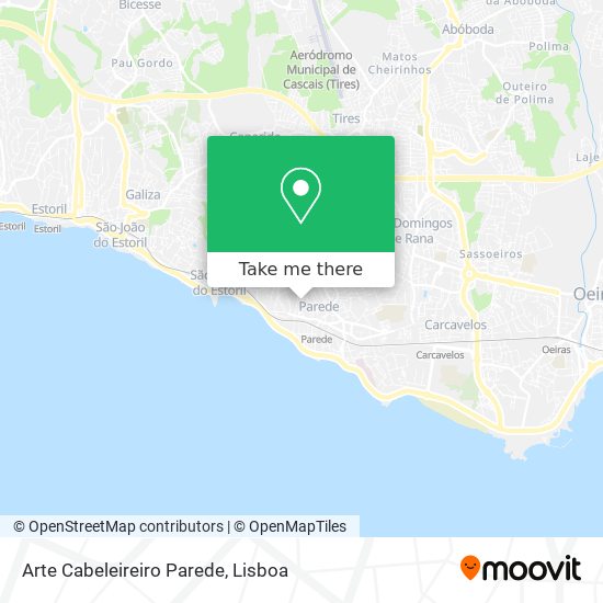Arte Cabeleireiro Parede map