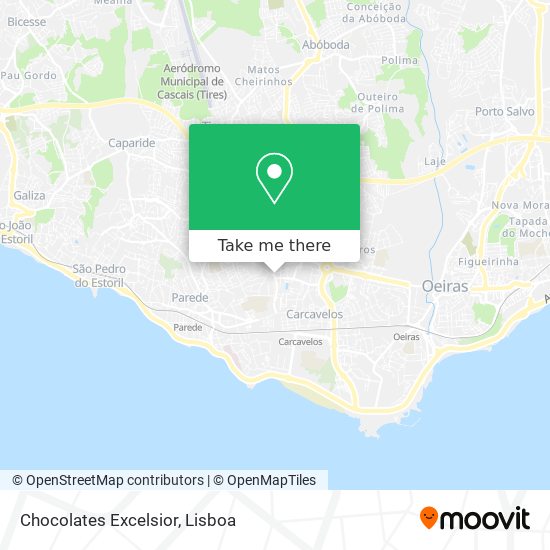 Chocolates Excelsior map