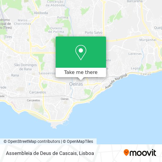 Assembleia de Deus de Cascais mapa