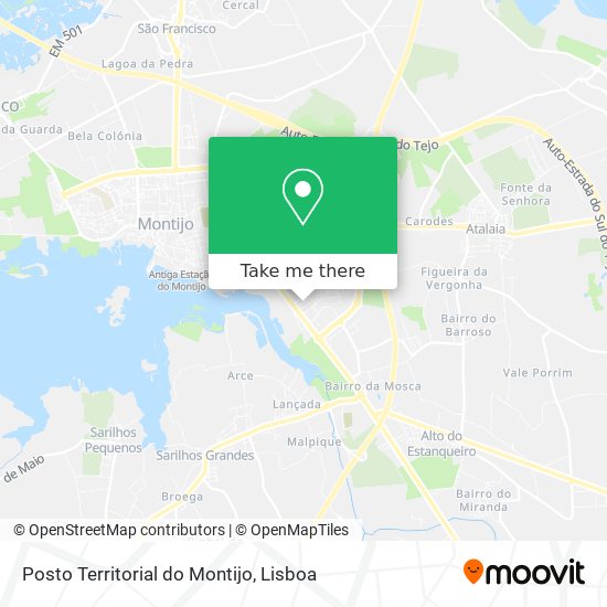 Posto Territorial do Montijo mapa