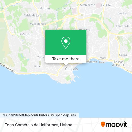 Togs-Comércio de Uniformes map
