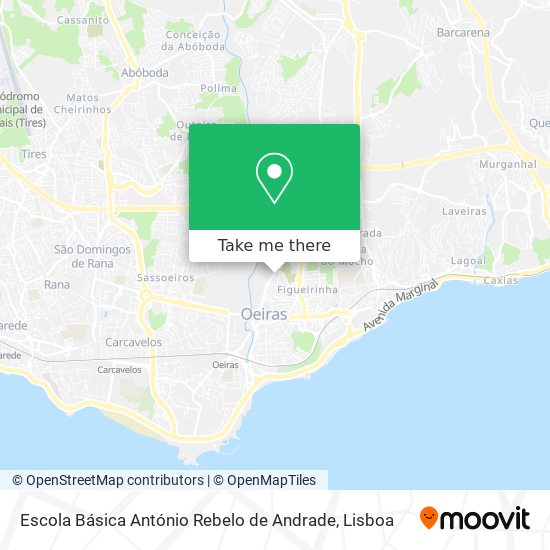 Escola Básica António Rebelo de Andrade mapa