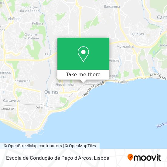 Escola de Condução de Paço d'Arcos mapa