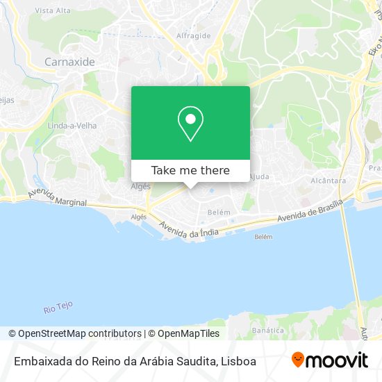 Embaixada do Reino da Arábia Saudita map