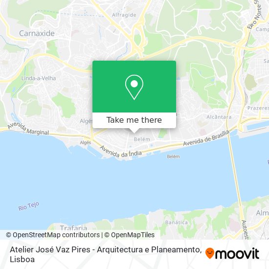 Atelier José Vaz Pires - Arquitectura e Planeamento mapa