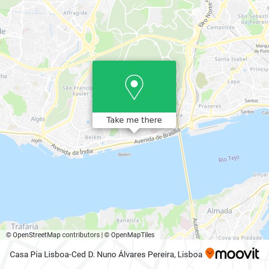 Casa Pia Lisboa-Ced D. Nuno Álvares Pereira map