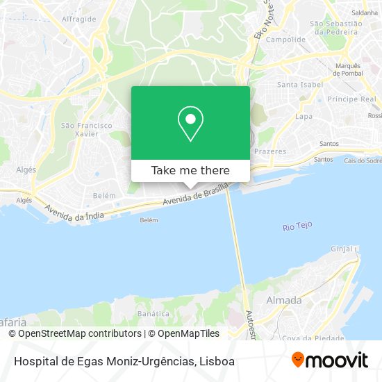 Hospital de Egas Moniz-Urgências map
