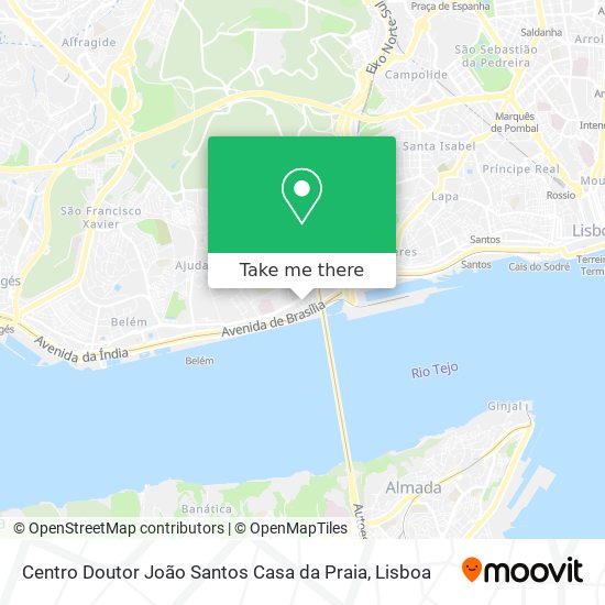 Centro Doutor João Santos Casa da Praia mapa