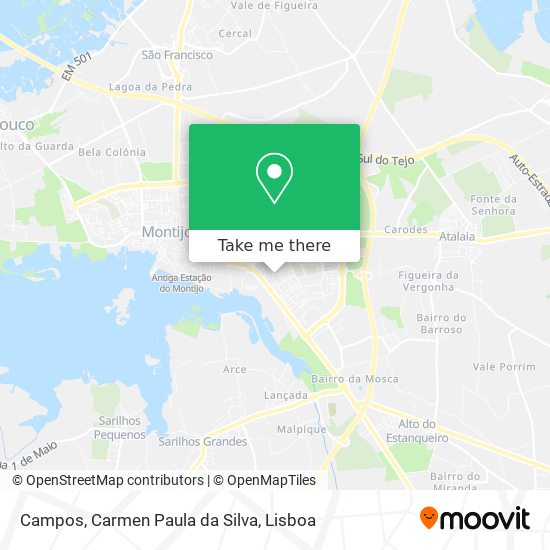 Campos, Carmen Paula da Silva mapa