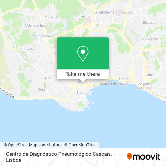 Centro de Diagnóstico Pneumológico Cascais map