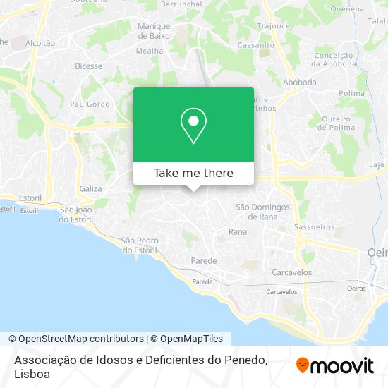 Associação de Idosos e Deficientes do Penedo mapa