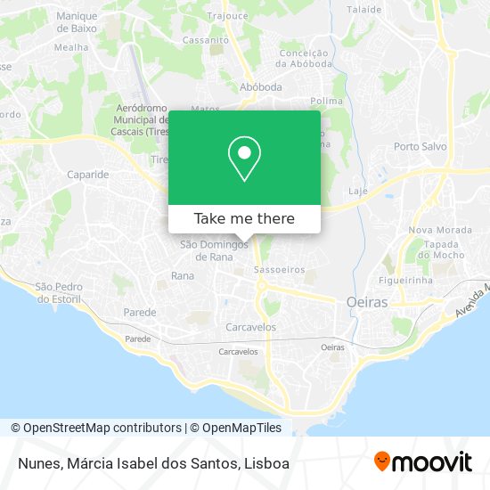 Nunes, Márcia Isabel dos Santos mapa