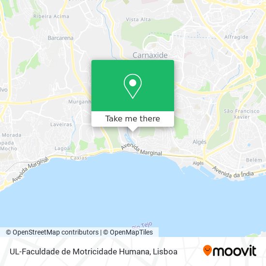 UL-Faculdade de Motricidade Humana mapa