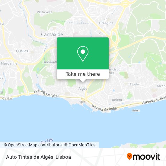 Auto Tintas de Algés mapa