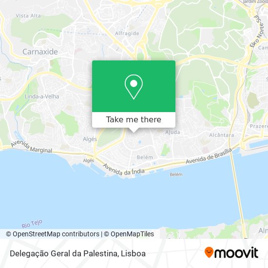 Delegação Geral da Palestina map