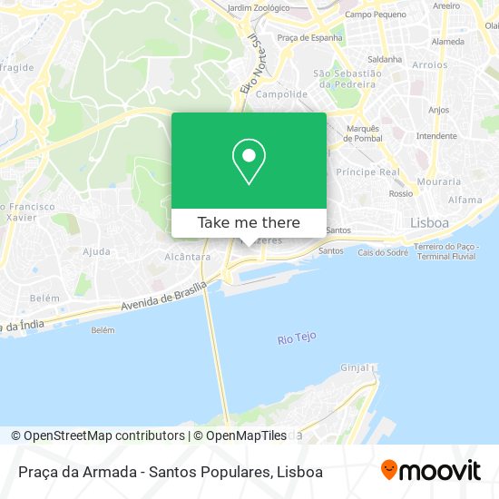 Praça da Armada - Santos Populares mapa