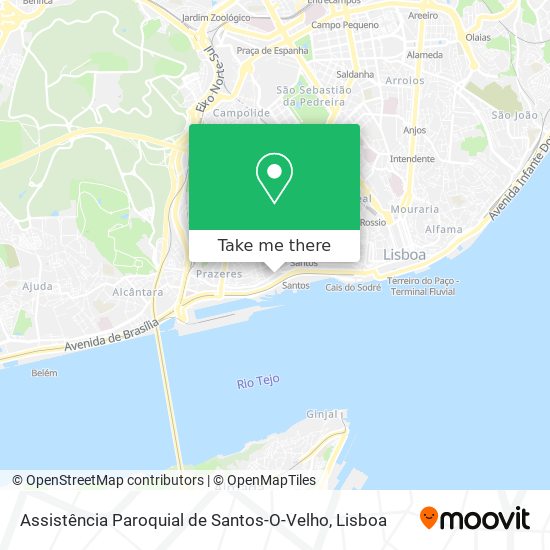 Assistência Paroquial de Santos-O-Velho map