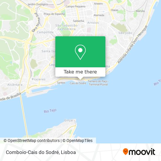 Comboio-Cais do Sodré map