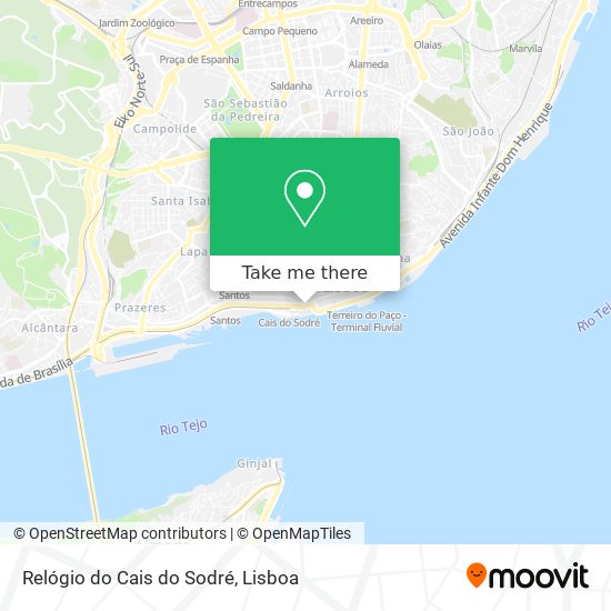Relógio do Cais do Sodré map
