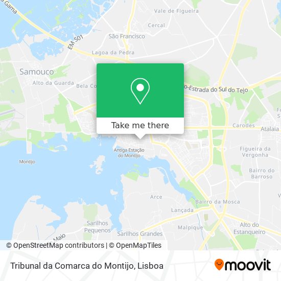 Tribunal da Comarca do Montijo map